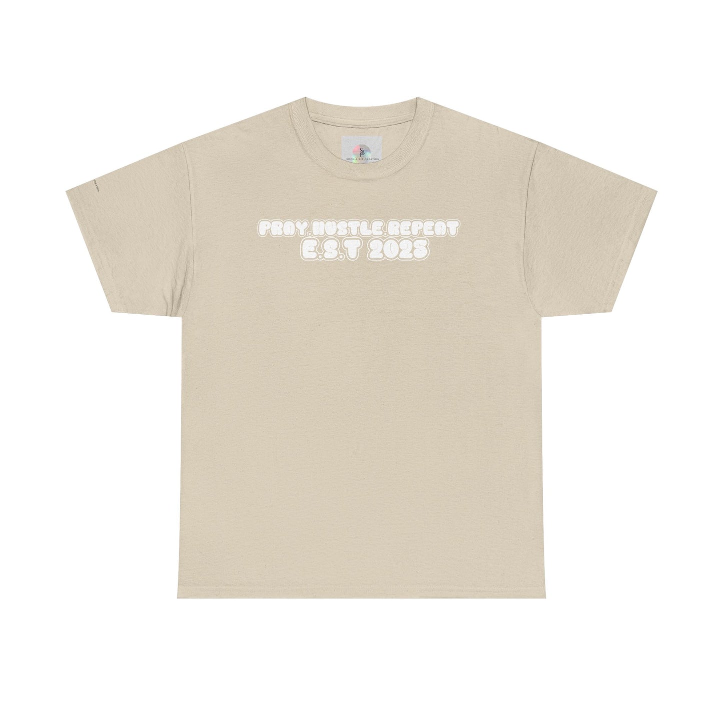 Pray Hustle Repeat Motivational Graphic Tee