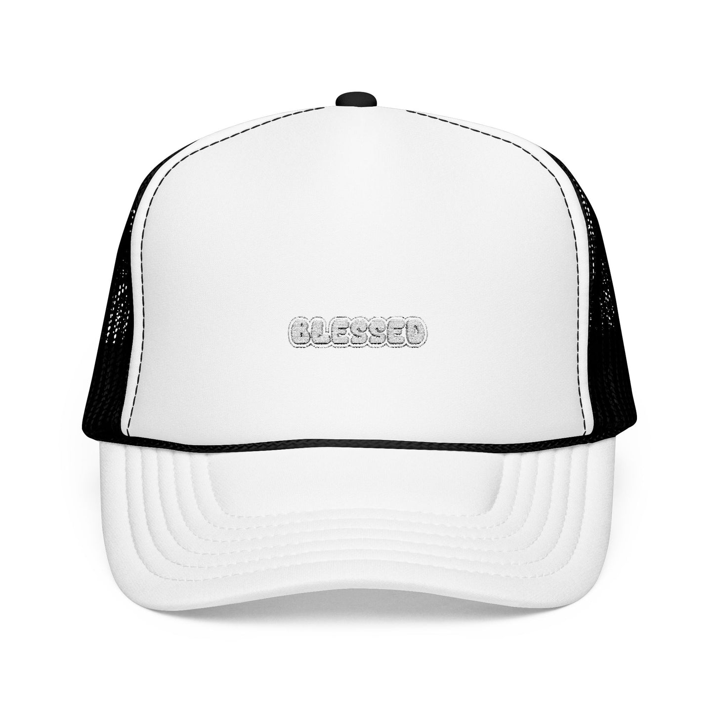 Embroidered Blessed Foam Trucker Hat style