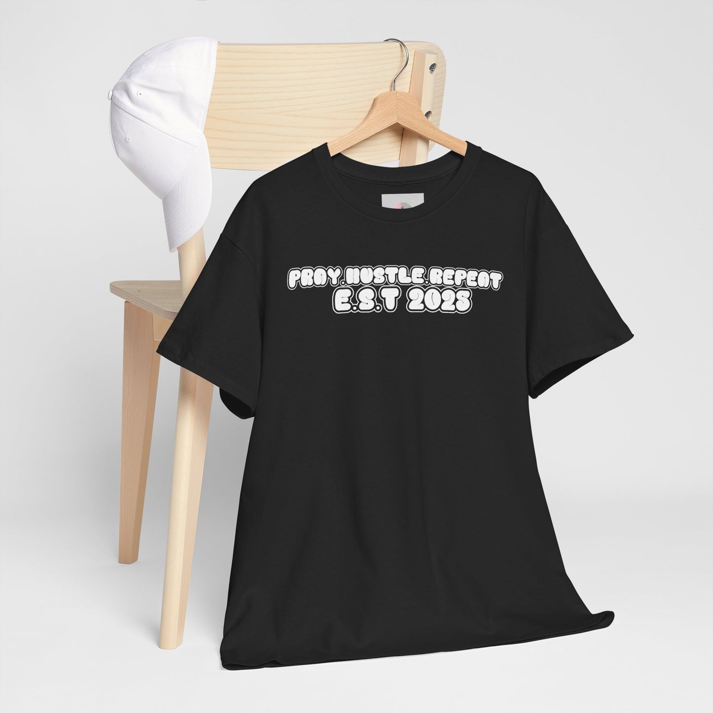 Pray Hustle Repeat Motivational Graphic Tee