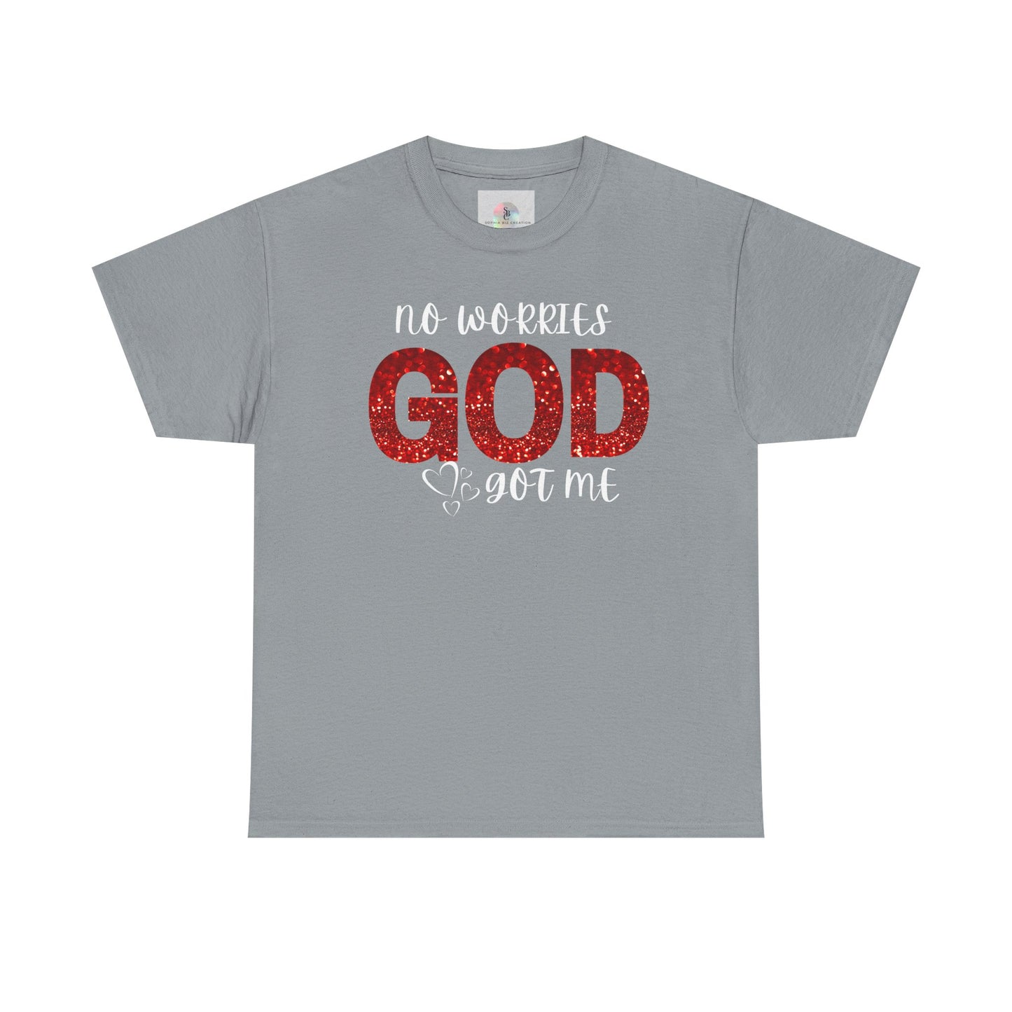 No Worries God Got Me  Red Inspirational Faith Shirt