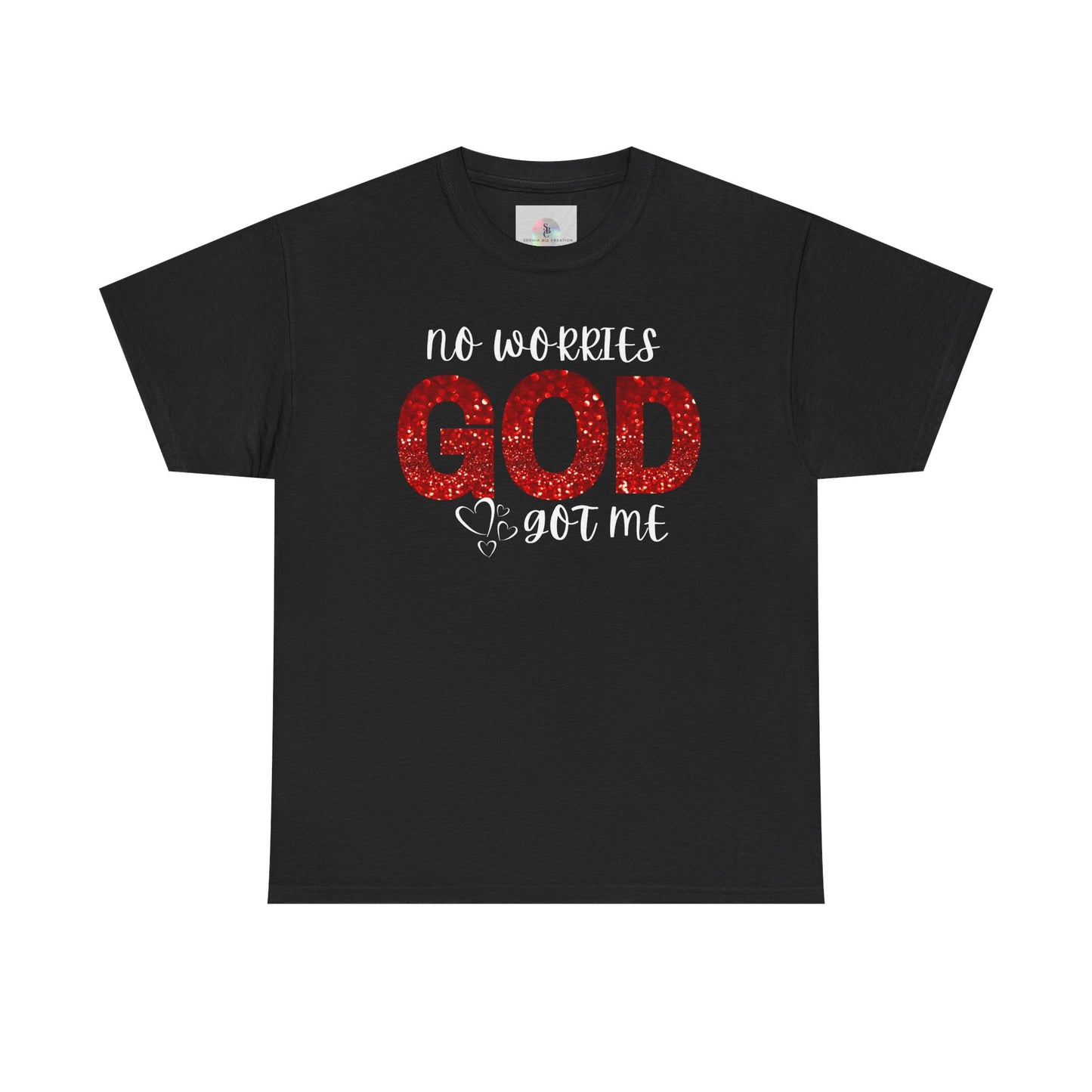 No Worries God Got Me  Red Inspirational Faith Shirt