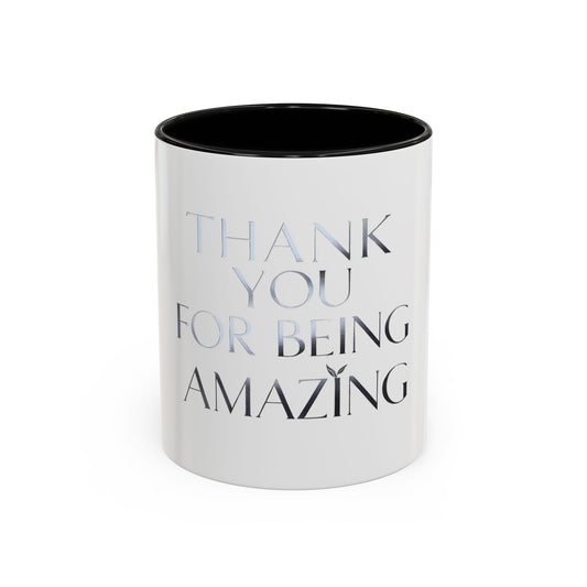 Thank You Coffee Mug - Stylish Accent Mug (11/15oz) for Appreciation Gifts