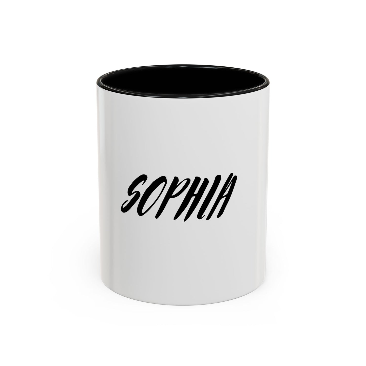 Personalized Accent Coffee Mug - Custom Name Mug for Coffee Lovers