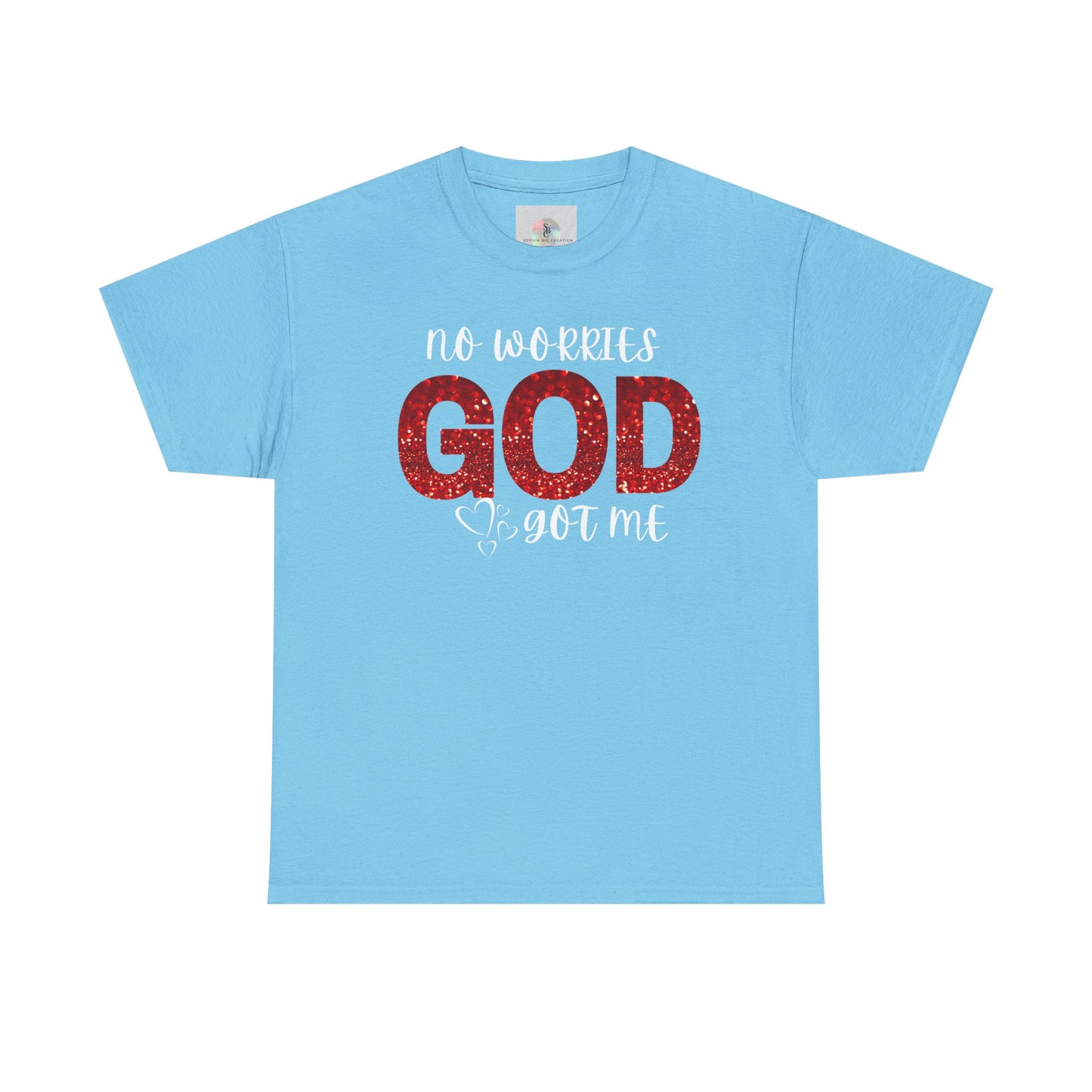 No Worries God Got Me  Red Inspirational Faith Shirt