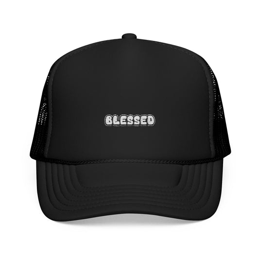 Embroidered Blessed Foam Trucker Hat style