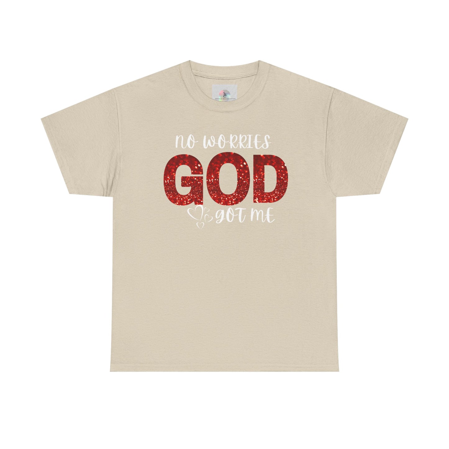 No Worries God Got Me  Red Inspirational Faith Shirt