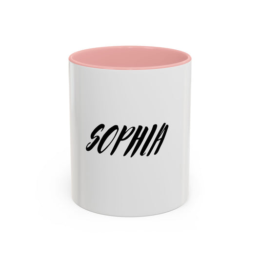 Personalized Accent Coffee Mug - Custom Name Mug for Coffee Lovers
