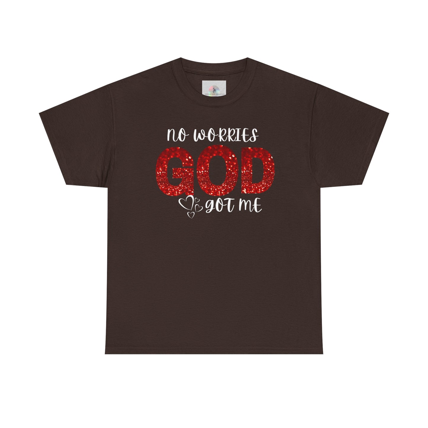 No Worries God Got Me  Red Inspirational Faith Shirt